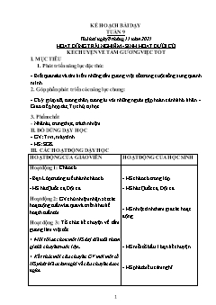 Kế hoạch bài dạy Khối 2 - Tuần 9 - Năm học 2021-2022 - Lê Thị Nữ