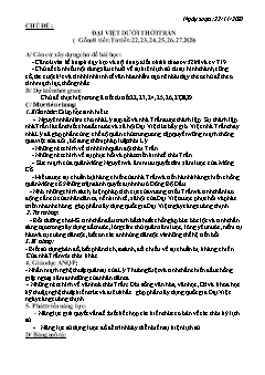 Kế hoạch bài dạy Lịch sử 7 - Chủ đề: Đại Việt dưới thời Trần - Năm học 2020-2021