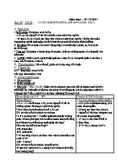 Kế hoạch bài dạy Lịch sử 7 + Ngữ Văn 8 - Tuần 15 - Năm học 2021-2022