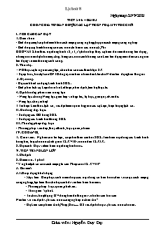 Kế hoạch bài dạy Lịch sử 8 - Tiết 5+6, Bài 3: Chủ nghĩa tư bản được xác lập trên phạm vi thế giới - Năm học 2021-2022 - Nguyễn Duy Đại
