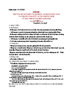 Kế hoạch bài dạy Lịch sử 8 - Tuần 28 - Năm học 2021-2022