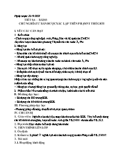 Kế hoạch bài dạy Lịch sử 8 - Tuần 3, Bài 3: Chủ nghĩa tư bản được xác lập trên phạm vi thế giới - Năm học 2021-2022