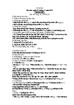 Kế hoạch bài dạy Lớp 1 - Tuần 11 - Năm học 2021-2022 - Phạm Thị Thanh Hoài