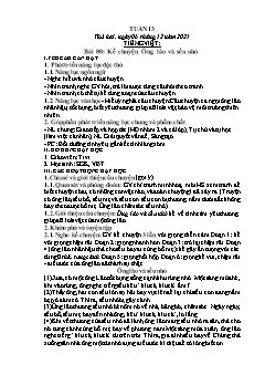 Kế hoạch bài dạy Lớp 1 - Tuần 13 - Năm học 2021-2022 - Phạm Thị Thanh Hoài