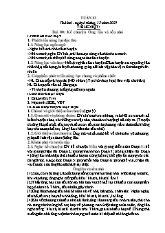 Kế hoạch bài dạy Lớp 1 - Tuần 13 - Năm học 2021-2022 - Thái Thị An