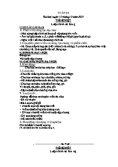 Kế hoạch bài dạy Lớp 1 - Tuần 14 - Năm học 2021-2022 - Thái Thị An