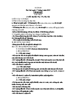 Kế hoạch bài dạy Lớp 1 - Tuần 19 - Năm học 2021-2022 - Thái Thị An