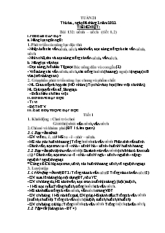 Kế hoạch bài dạy Lớp 1 - Tuần 21 - Năm học 2021-2022 - Phạm Thị Thanh Hoài