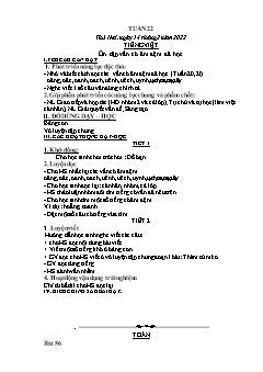 Kế hoạch bài dạy Lớp 1 - Tuần 22 - Năm học 2021-2022 - Thái Thị An