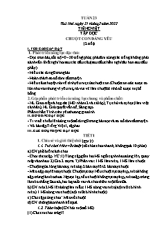 Kế hoạch bài dạy Lớp 1 - Tuần 23 - Năm học 2021-2022 - Thái Thị An