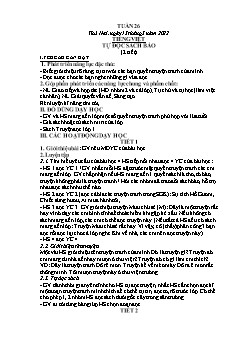 Kế hoạch bài dạy Lớp 1 - Tuần 26 - Năm học 2021-2022 - Phạm Thị Thanh Hoài
