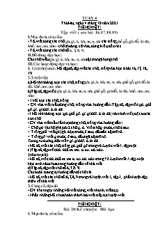 Kế hoạch bài dạy Lớp 1 - Tuần 4 - Năm học 2021-2022 - Phạm Thị Thanh Hoài