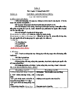 Kế hoạch bài dạy Lớp 3 - Tuần 1 - Năm học 2021-2022 - Nguyễn Thị Tố Nga