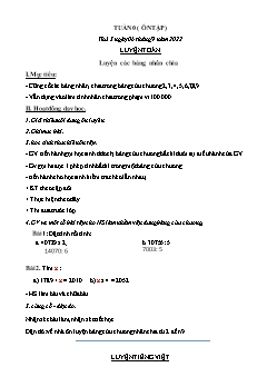 Kế hoạch bài dạy Lớp 3 - Tuần 1 - Năm học 2022-2023 - Lê Thị Thu Hương
