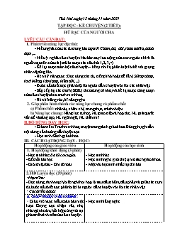 Kế hoạch bài dạy Lớp 3 - Tuần 10 - Năm học 2021-2022 - Nguyễn Thị Cẩm Nhung