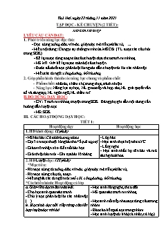Kế hoạch bài dạy Lớp 3 - Tuần 11 - Năm học 2021-2022 - Nguyễn Thị Cẩm Nhung