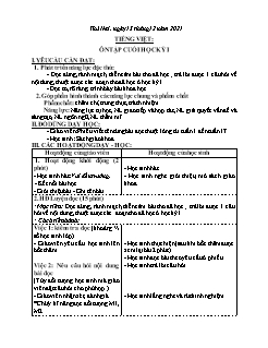 Kế hoạch bài dạy Lớp 3 - Tuần 14 - Năm học 2021-2022 - Nguyễn Thị Tố Nga