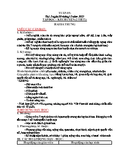 Kế hoạch bài dạy Lớp 3 - Tuần 15 - Năm học 2021-2022 - Nguyễn Thị Tố Nga