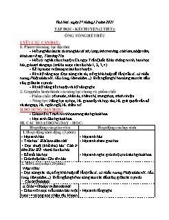 Kế hoạch bài dạy Lớp 3 - Tuần 16 - Năm học 2021-2022 - Nguyễn Thị Cẩm Nhung