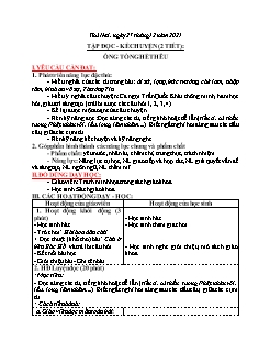 Kế hoạch bài dạy Lớp 3 - Tuần 16 - Năm học 2021-2022 - Nguyễn Thị Tố Nga