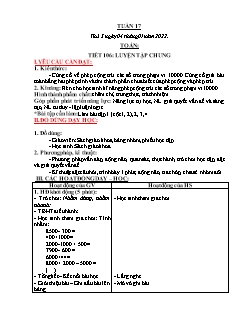 Kế hoạch bài dạy Lớp 3 - Tuần 17 - Năm học 2021-2022 - Nguyễn Thị Tố Nga
