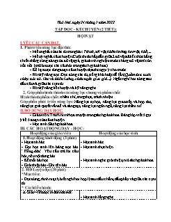 Kế hoạch bài dạy Lớp 3 - Tuần 20 - Năm học 2021-2022 - Nguyễn Thị Cẩm Nhung