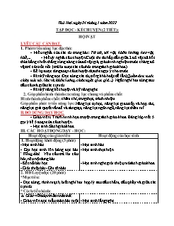 Kế hoạch bài dạy Lớp 3 - Tuần 20 - Năm học 2021-2022 - Nguyễn Thị Tố Nga