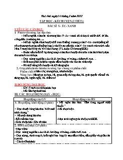 Kế hoạch bài dạy Lớp 3 - Tuần 26 - Năm học 2021-2022 - Nguyễn Thị Tố Nga
