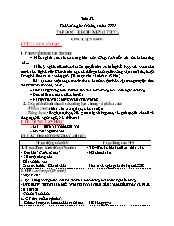 Kế hoạch bài dạy Lớp 3 - Tuần 29 - Năm học 2021-2022 - Nguyễn Thị Tố Nga