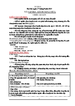 Kế hoạch bài dạy Lớp 3 - Tuần 3 - Năm học 2021-2022 - Nguyễn Thị Tố Nga