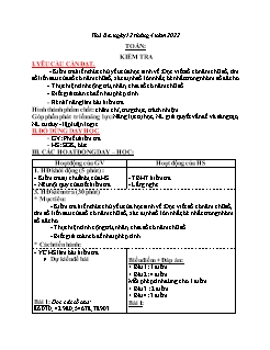 Kế hoạch bài dạy Lớp 3 - Tuần 30 - Năm học 2021-2022 - Nguyễn Thị Cẩm Nhung