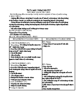 Kế hoạch bài dạy Lớp 3 - Tuần 33 - Năm học 2021-2022 - Nguyễn Thị Cẩm Nhung