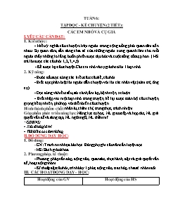 Kế hoạch bài dạy Lớp 3 - Tuần 6 - Năm học 2021-2022 - Nguyễn Thị Cẩm Nhung