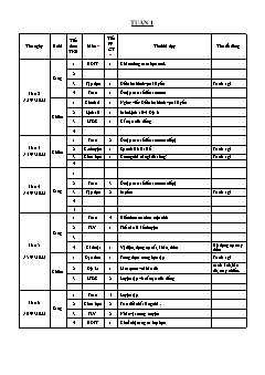Kế hoạch bài dạy Lớp 4 - Tuần 1 - Năm học 2022-2023 - Lê Thị Thu Hương