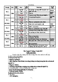 Kế hoạch bài dạy Lớp 4 - Tuần 16 - Năm học 2021-2022 - Nguyễn Thị Bích Ngọc