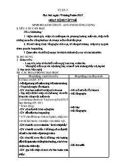 Kế hoạch bài dạy Lớp 4 - Tuần 2 - Năm học 2022-2023 - Lê Thị Thu Hương