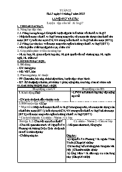 Kế hoạch bài dạy Lớp 4 - Tuần 22 - Năm học 2021-2022 - Nguyễn Thị Quyên
