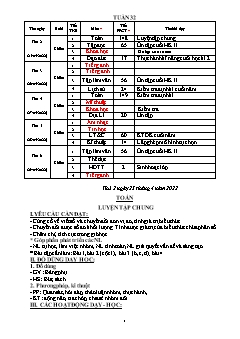 Kế hoạch bài dạy Lớp 4 - Tuần 32 - Năm học 2021-2022 - Nguyễn Thị Bích Ngọc