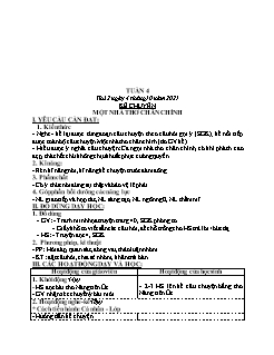 Kế hoạch bài dạy Lớp 4 - Tuần 4 - Năm học 2021-2022 - Nguyễn Thị Bích Ngọc