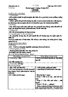 Kế hoạch bài dạy Lớp 4 - Tuần 5 - Năm học 2021-2022 - Nguyễn Thị Bích Ngọc