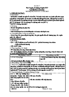 Kế hoạch bài dạy Lớp 4 - Tuần 7 - Năm học 2021-2022 - Lê Thị Thu Hương