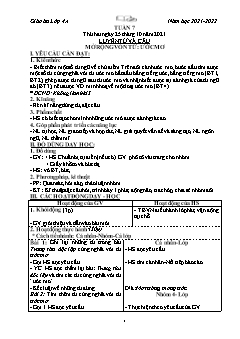 Kế hoạch bài dạy Lớp 4 - Tuần 7 - Năm học 2021-2022 - Nguyễn Thị Bích Ngọc