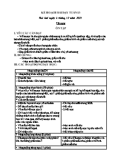 Kế hoạch bài dạy Lớp 5 - Tuần 13 - Năm học 2021-2022 - Nguyễn Văn Lợi
