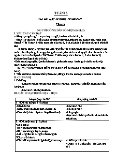 Kế hoạch bài dạy Lớp 5 - Tuần 15 - Năm học 2021-2022 - Nguyễn Văn Lợi