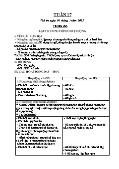 Kế hoạch bài dạy Lớp 5 - Tuần 17 - Năm học 2021-2022 - Nguyễn Văn Lợi