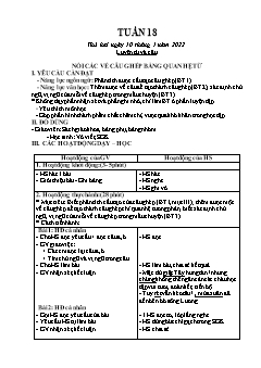 Kế hoạch bài dạy Lớp 5 - Tuần 18 - Năm học 2021-2022 - Nguyễn Văn Lợi