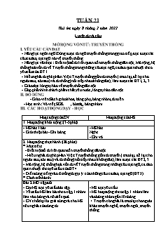 Kế hoạch bài dạy Lớp 5 - Tuần 21 - Năm học 2021-2022 - Nguyễn Văn Lợi
