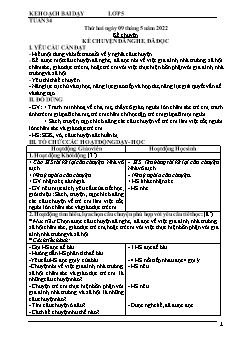 Kế hoạch bài dạy Lớp 5 - Tuần 34 - Năm học 2021-2022 - Nguyễn Thị Thu Trang