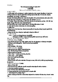 Kế hoạch bài dạy Lớp 5 - Tuần 4 - Năm học 2021-2022 - Nguyễn Thị Thu Trang