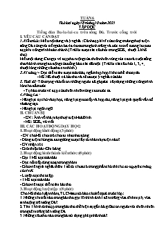 Kế hoạch bài dạy Lớp 5 - Tuần 6 - Năm học 2021-2022 - Nguyễn Thị Thu Trang